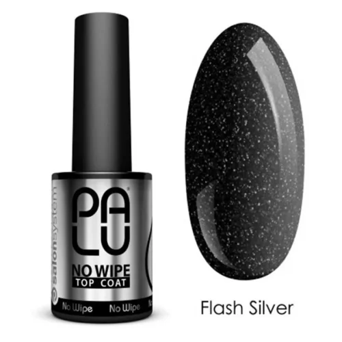 top coat semipermanente no wipe flash silver palu